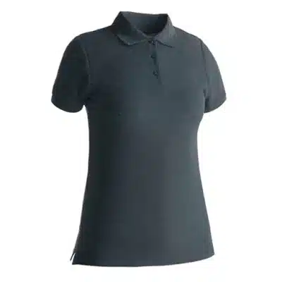 camiseta tipo polo gris mujer