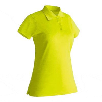 camiseta tipo polo verde limon