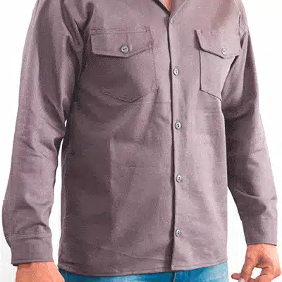 Camisa en dril gris