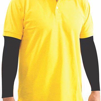 camiseta tipo polo amarilla