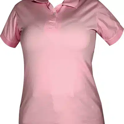 Camiseta tipo polo rosa mujer