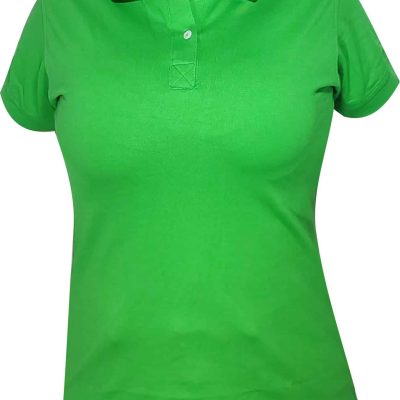camiseta tipo polo verde claro mujer