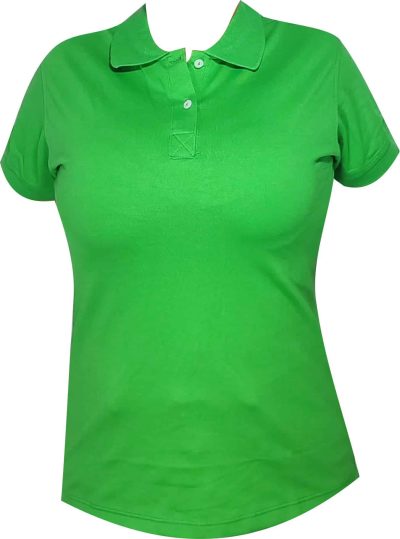 camiseta tipo polo verde claro mujer