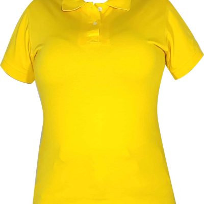 Camiseta tipo polo amarilla mujer