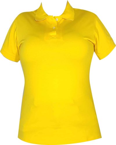 Camiseta tipo polo amarilla mujer