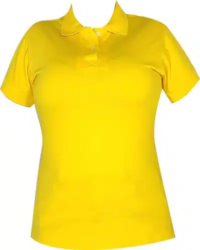 Camiseta tipo polo amarilla mujer