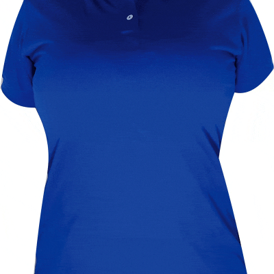 Camiseta tipo polo azul rey mujer