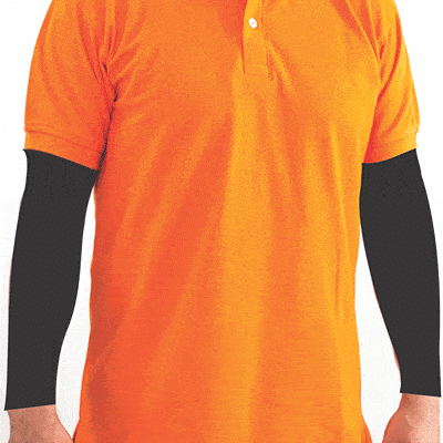 camiseta tipo polo naranja