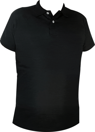 Camiseta tipo polo negra