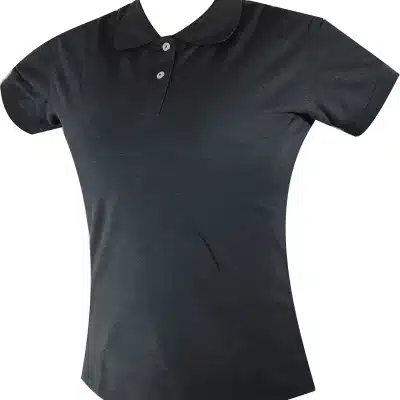 CAMISETA POLO GRIS HASPE OSCURO mujer