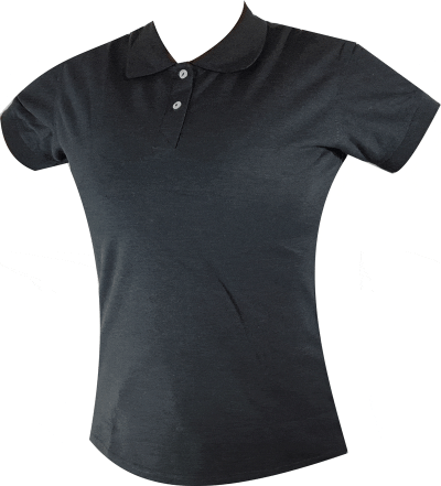 CAMISETA POLO GRIS HASPE OSCURO mujer