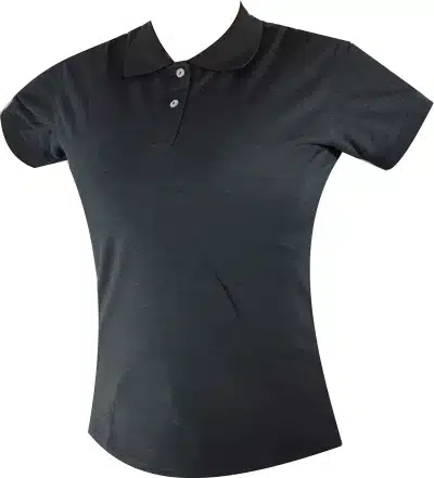 CAMISETA POLO GRIS HASPE OSCURO mujer