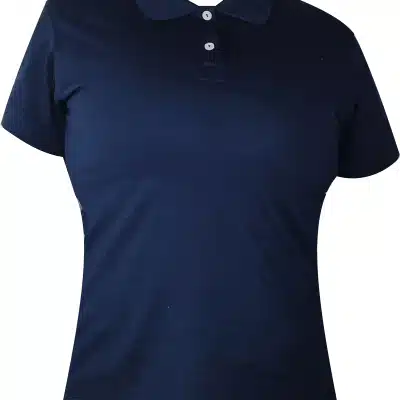 CAMISETA TIPO POLO AZUL OSCURO MUJER