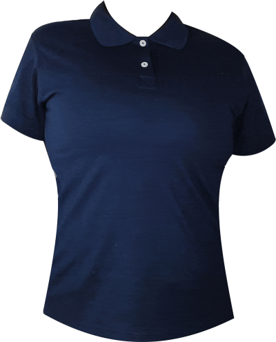 CAMISETA TIPO POLO AZUL OSCURO MUJER