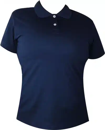 CAMISETA TIPO POLO AZUL OSCURO MUJER