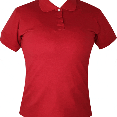 camiseta tipo polo vino tinto