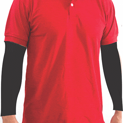 camiseta tipo polo roja hombre