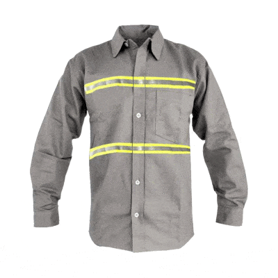 CAMISA EN TWILL GRIS