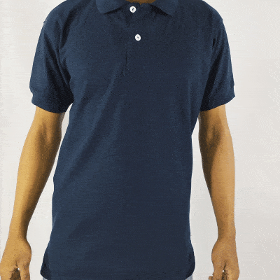 CAMISETA TIPO POLO AZUL OSCURO