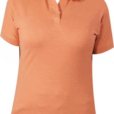 CAMISETA TIPO POLO COLOR SALMON