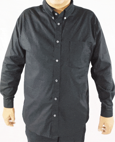 camisa en twill negra