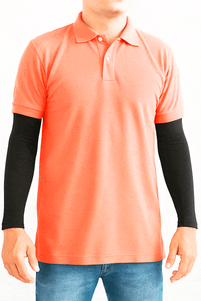 camiseta tipo polo coral